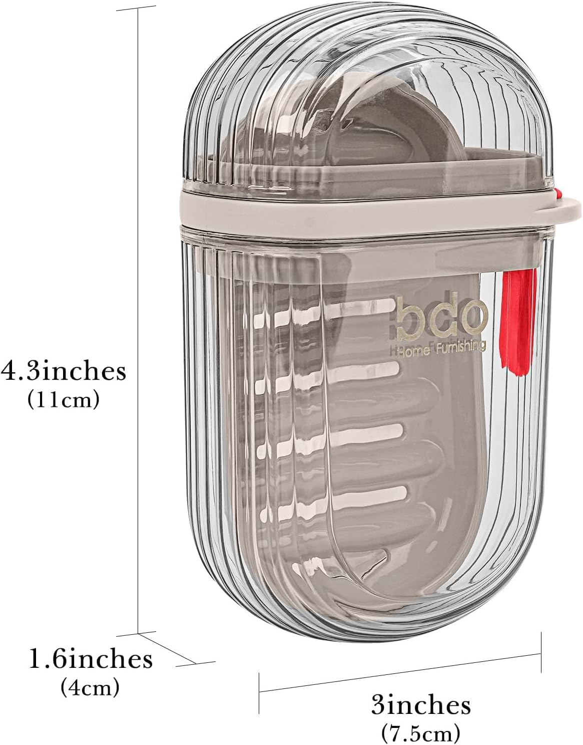 JIALTO Portable Soap Holder Compact and Durable Plastic Soap Dish for Home